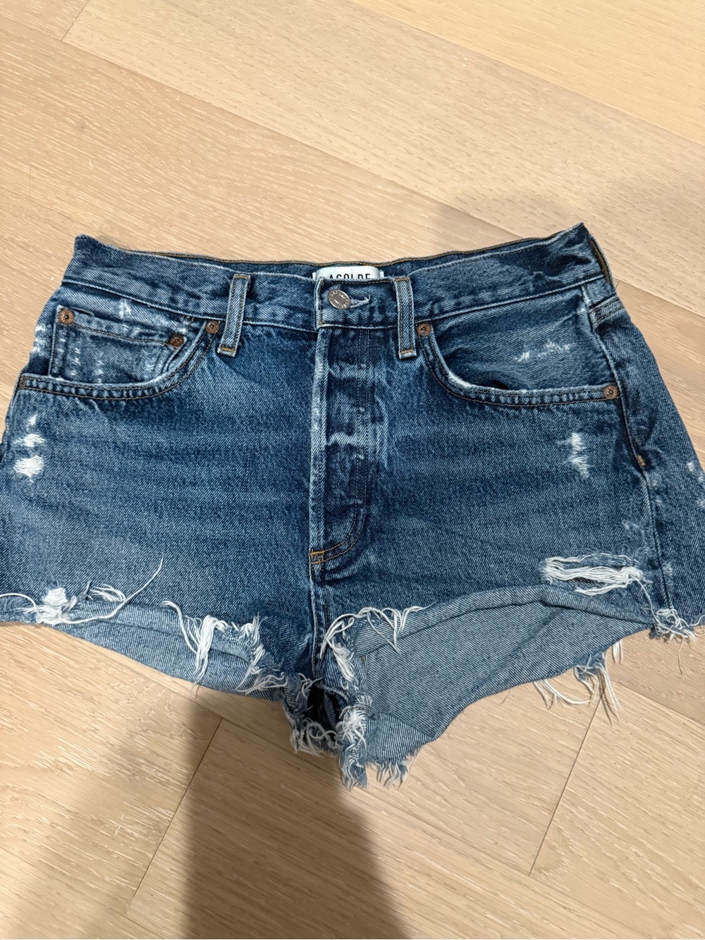 Agolde Denim Shorts - Dark Blue